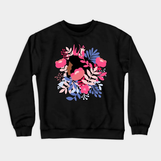 Emerging From the Flowers Crewneck Sweatshirt by tabithabianca